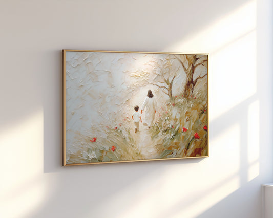 Ven y sígueme - Lienzo con marco flotante