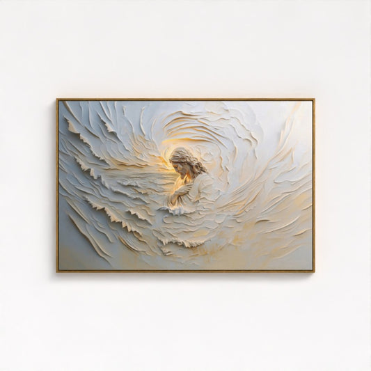 La fe sobre el miedo - Lienzo con marco flotante