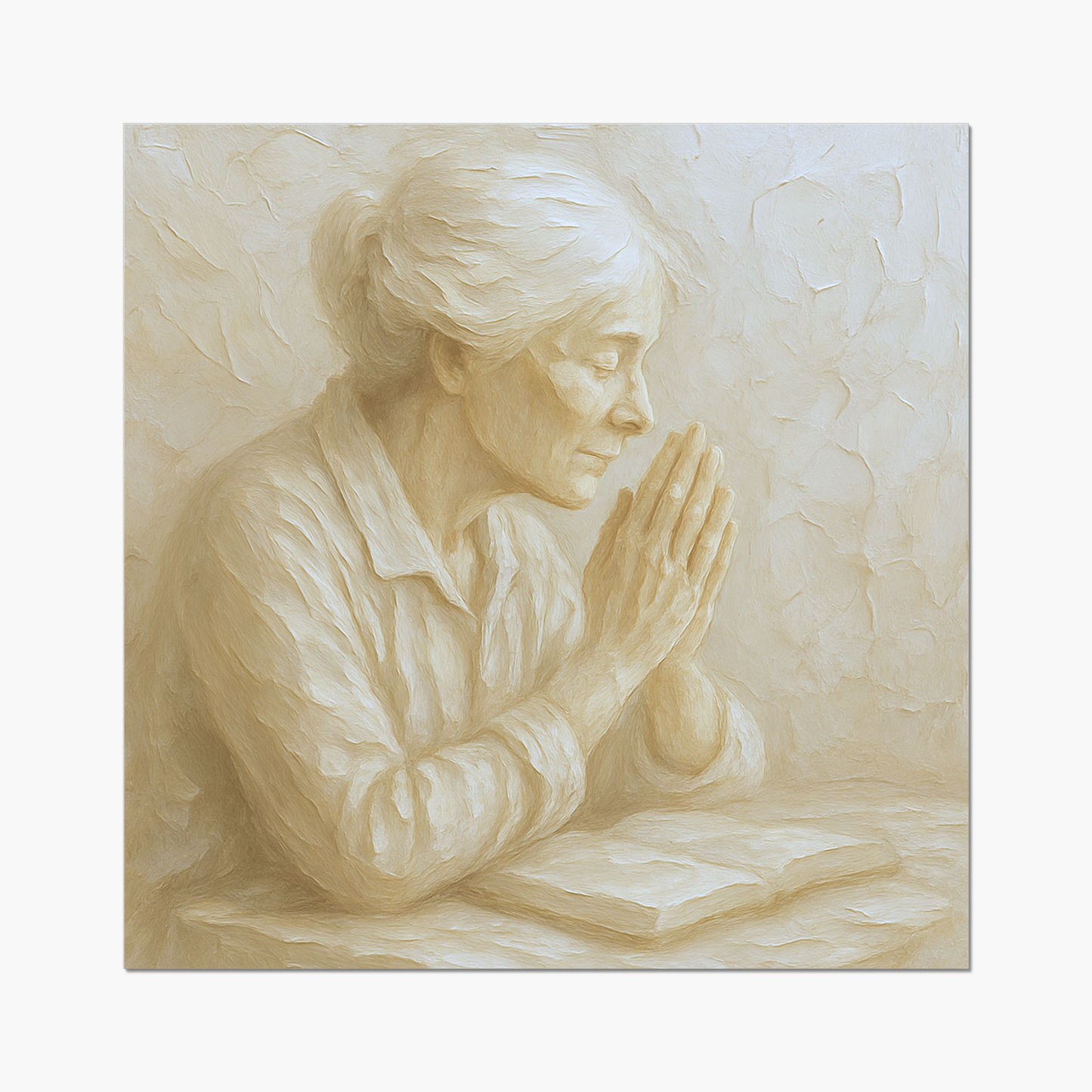 Oración inspirada en la gratitud: Reinterpretación contemporánea de "Gratitud" de Eric Enstrom (2025) | Arte religioso para comedores - Impresión