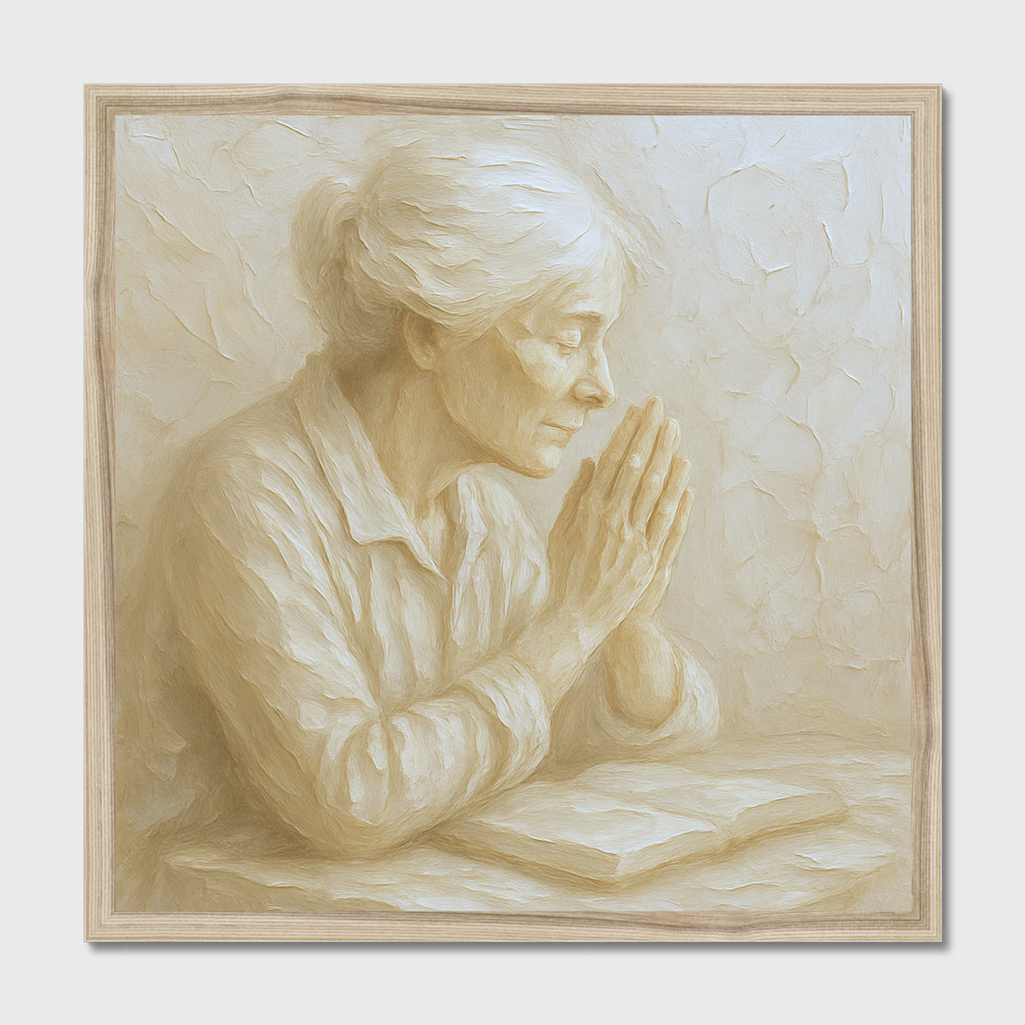 Oración inspirada en la gratitud: Reinterpretación contemporánea de "Gratitud" de Eric Enstrom (2025) | Arte religioso para comedores - Impresión