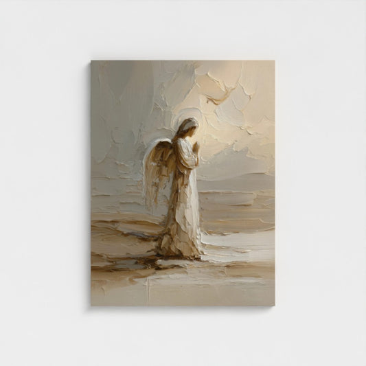Ángel de la guarda abstracto - Lienzo estirado