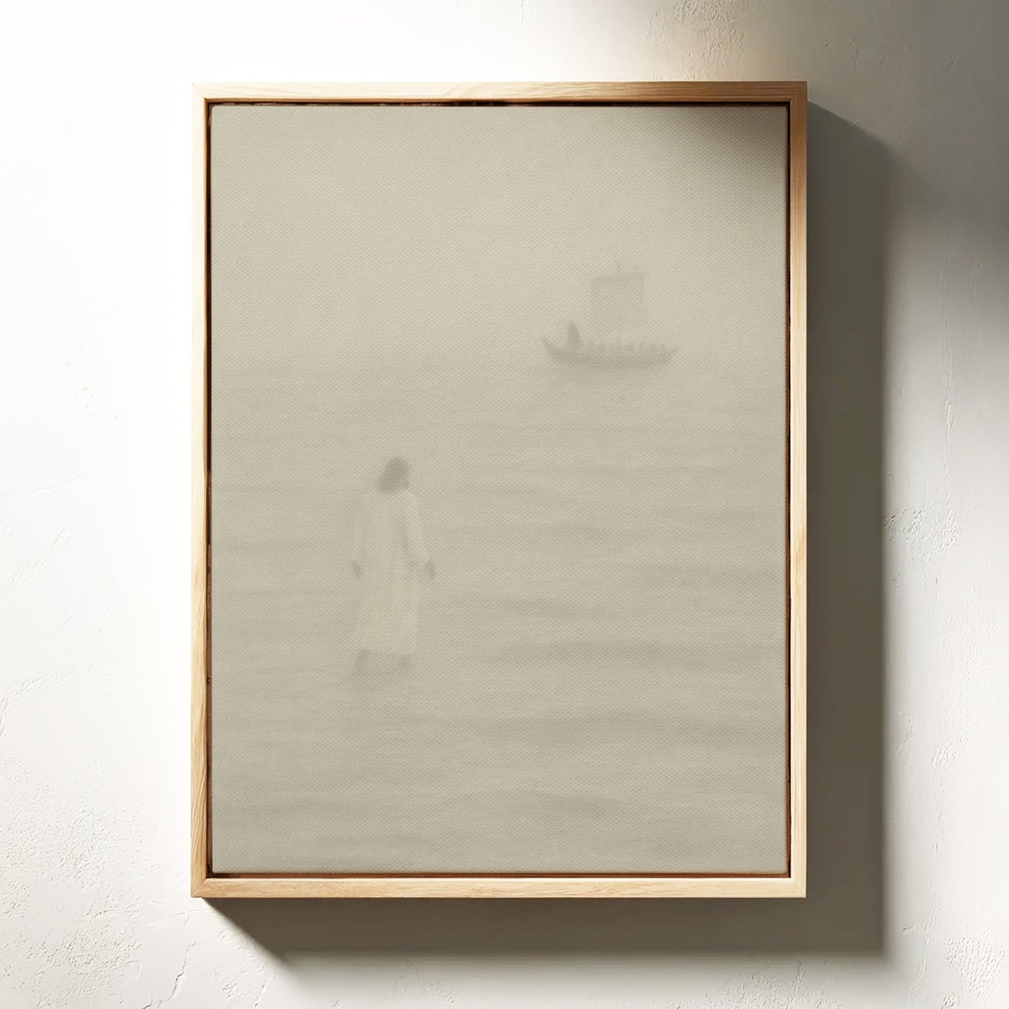 Jesus Walks on Water Vintage Portrait - Float Frame Canvas