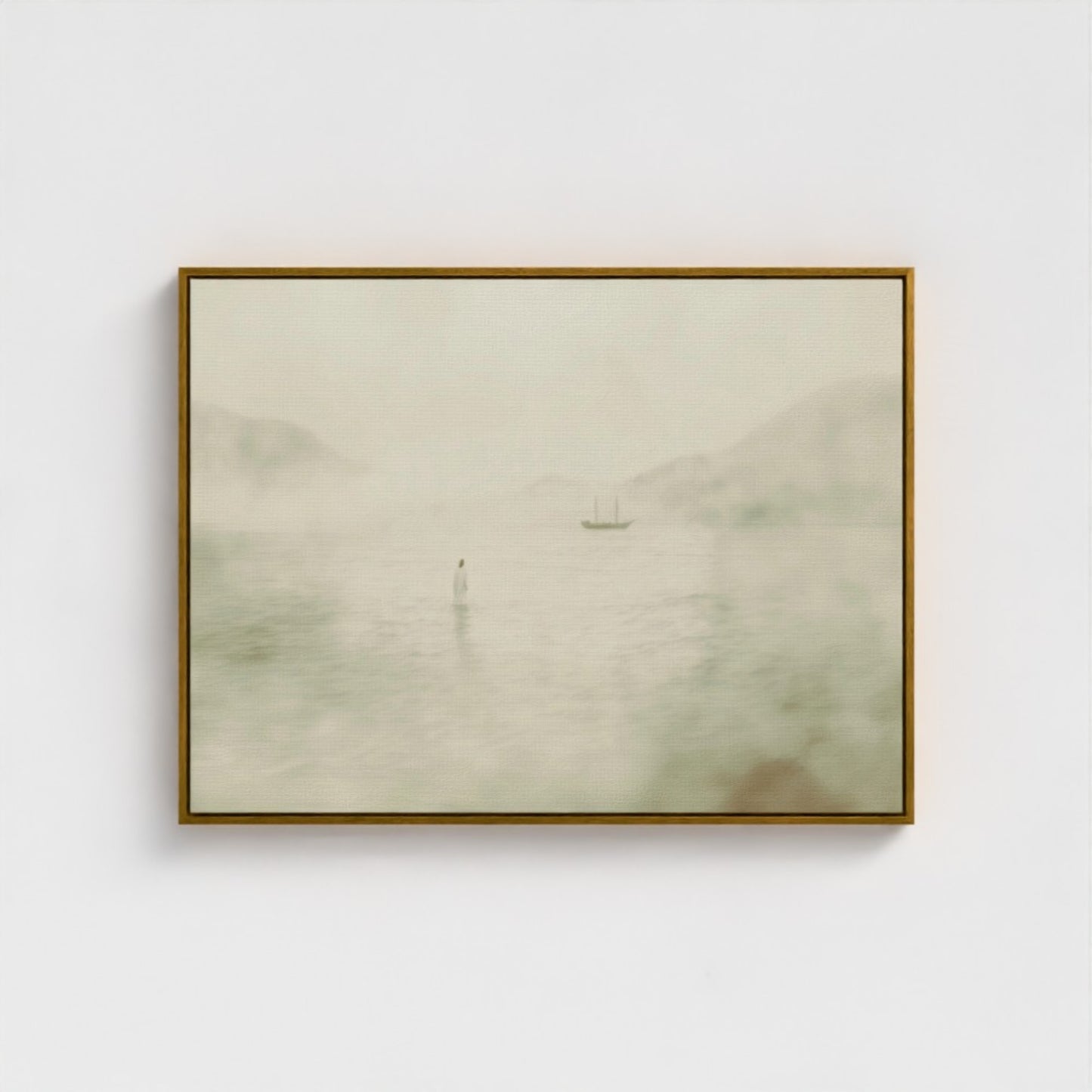 Jesus Walking on Water Vintage - Float Frame Canvas