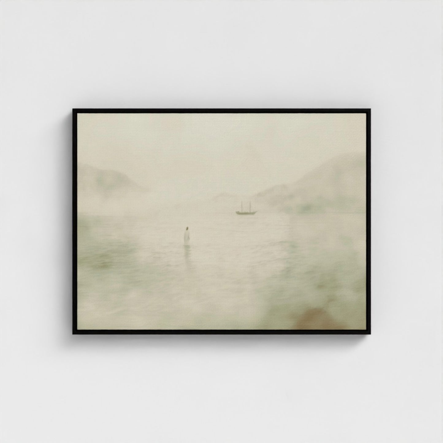 Jesus Walking on Water Vintage - Float Frame Canvas