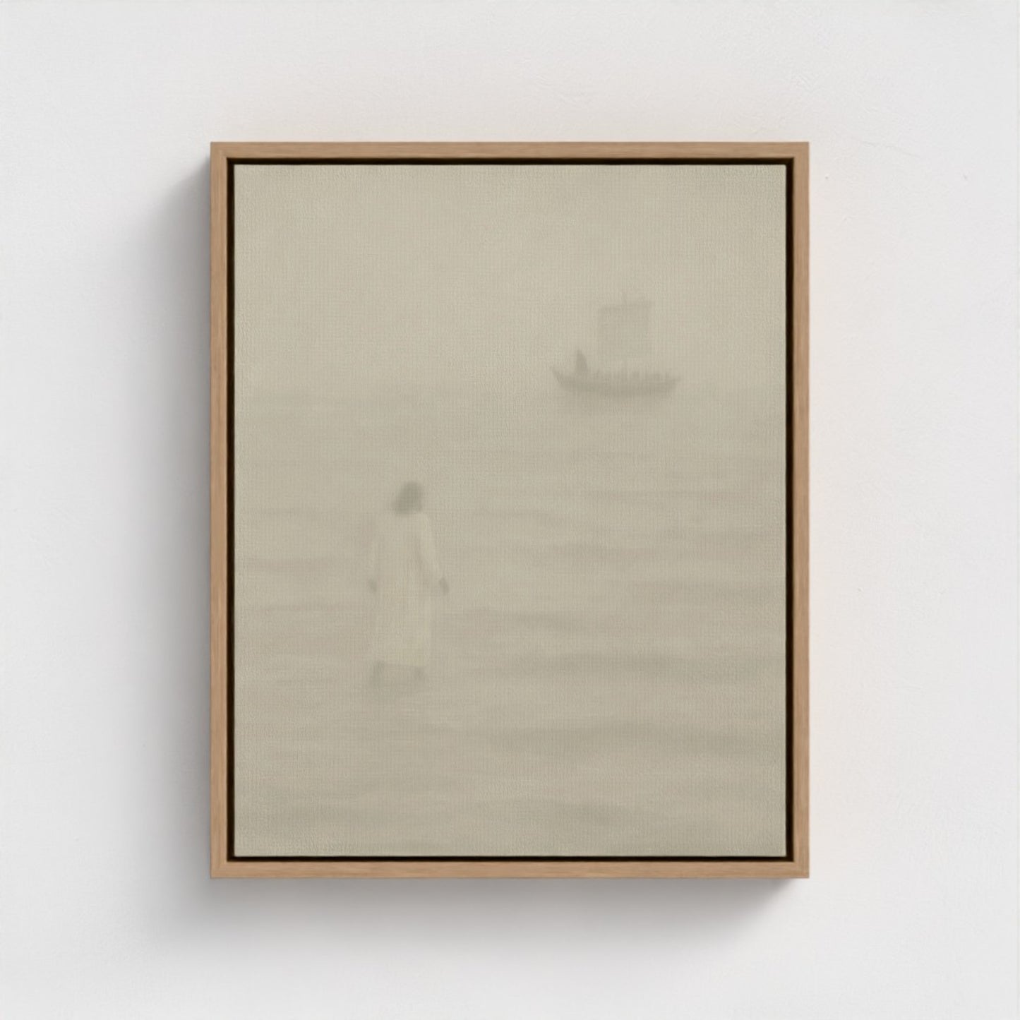 Jesus Walks on Water Vintage Portrait - Float Frame Canvas