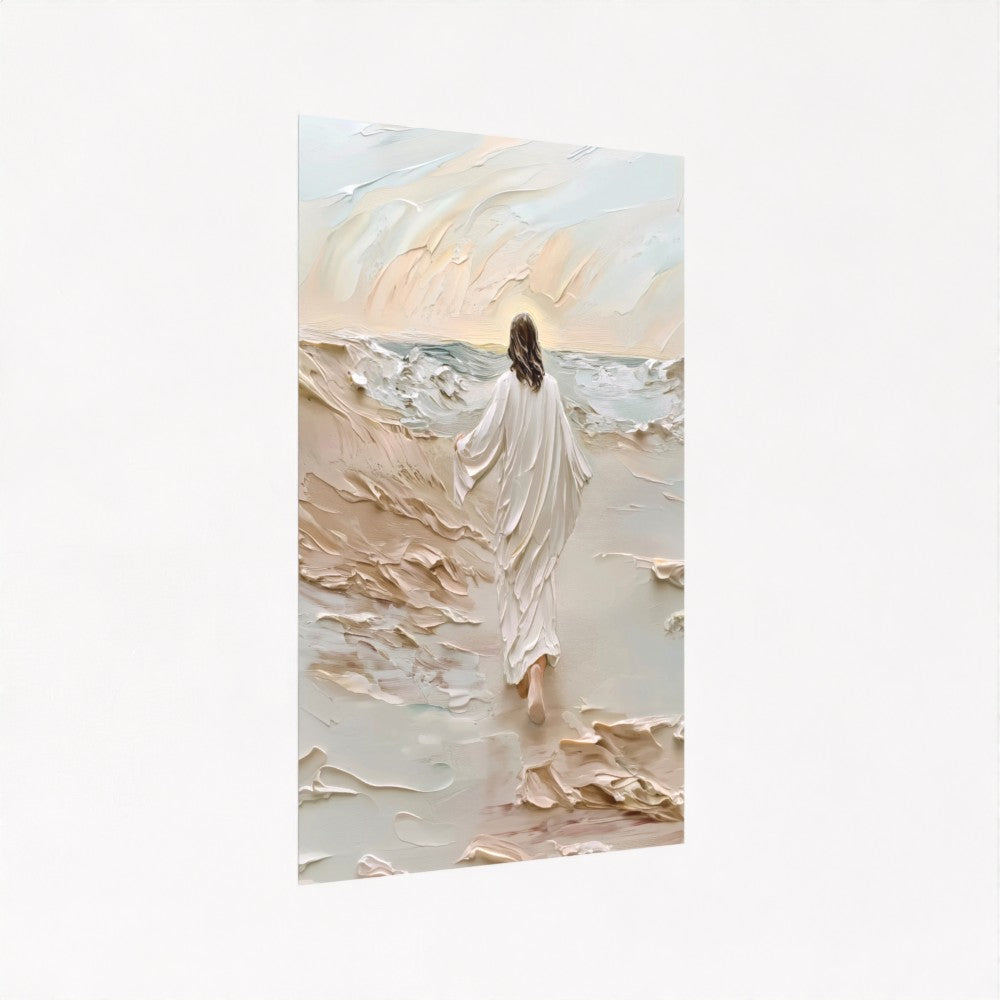 Jesús caminando sobre el agua Beige - Impresión