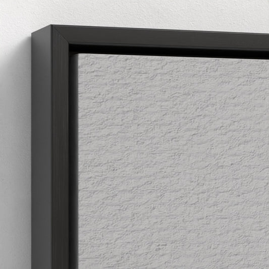 La Última Cena en blanco y negro - Lienzo con marco flotante