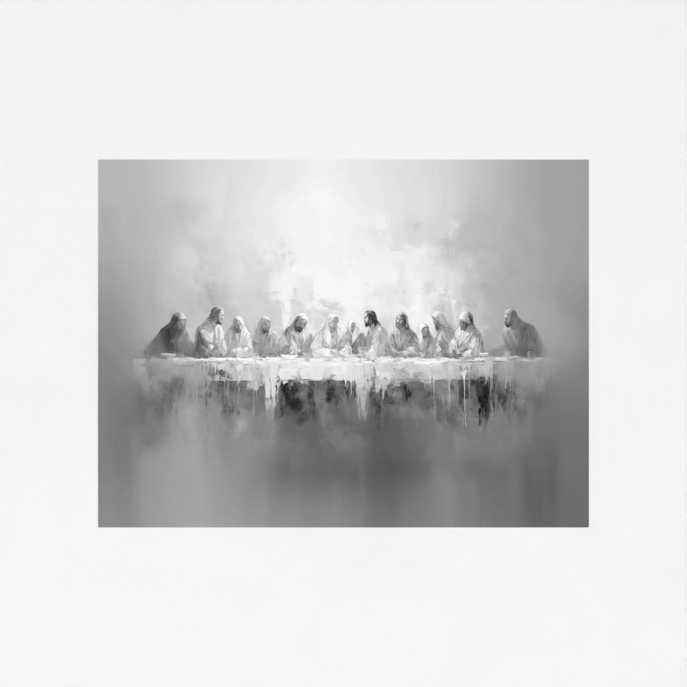 La última cena en blanco y negro - Impresión