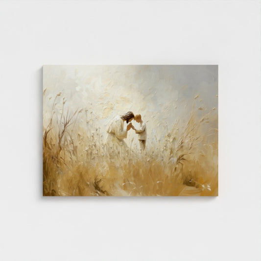 Ora conmigo Jesús - Lienzo estirado