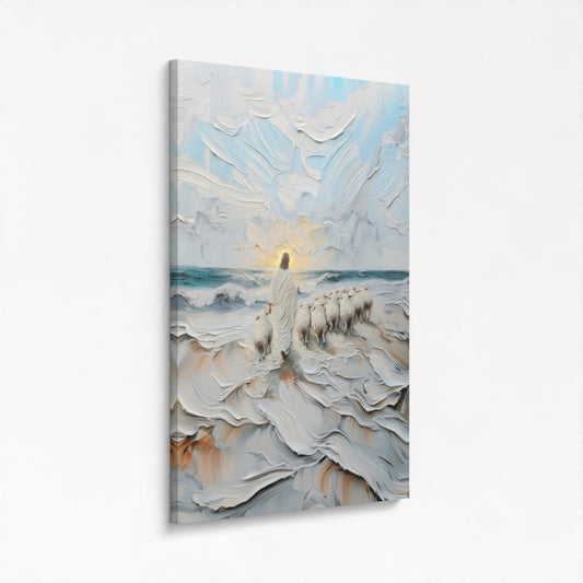 El pastor guía - Lienzo estirado