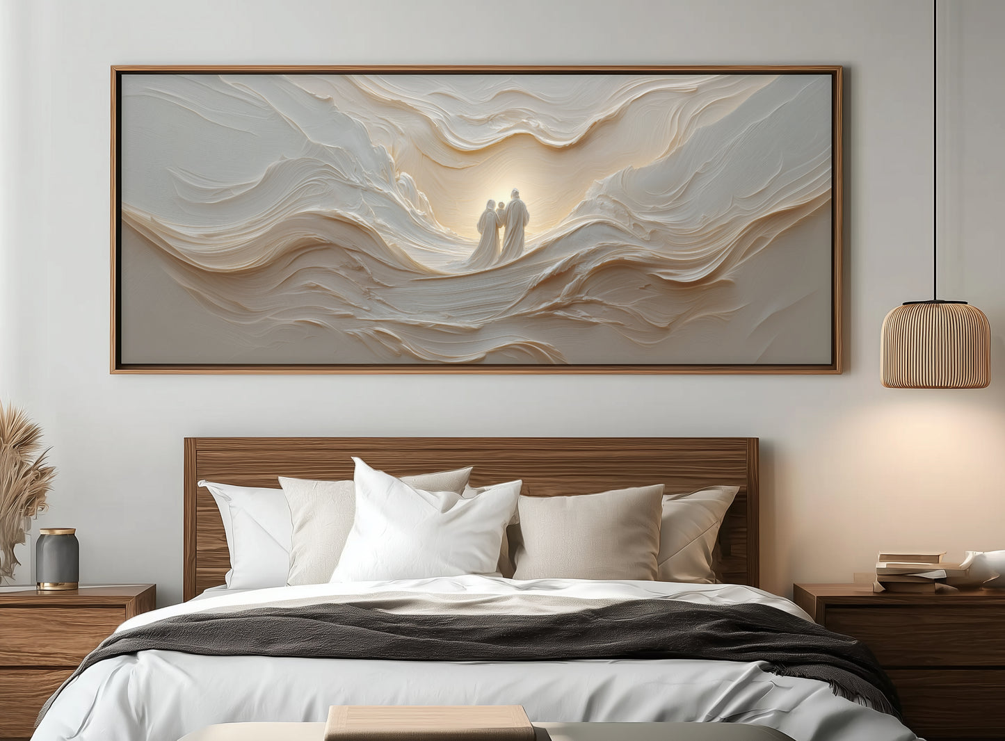 La Sagrada Familia Abstracta - Lienzo con Marco Flotante