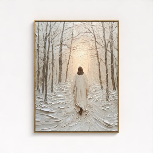 Caminar en gracia - Lienzo con marco flotante