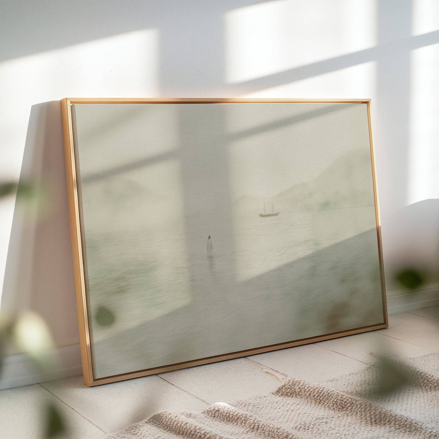 Jesus Walking on Water Vintage - Float Frame Canvas