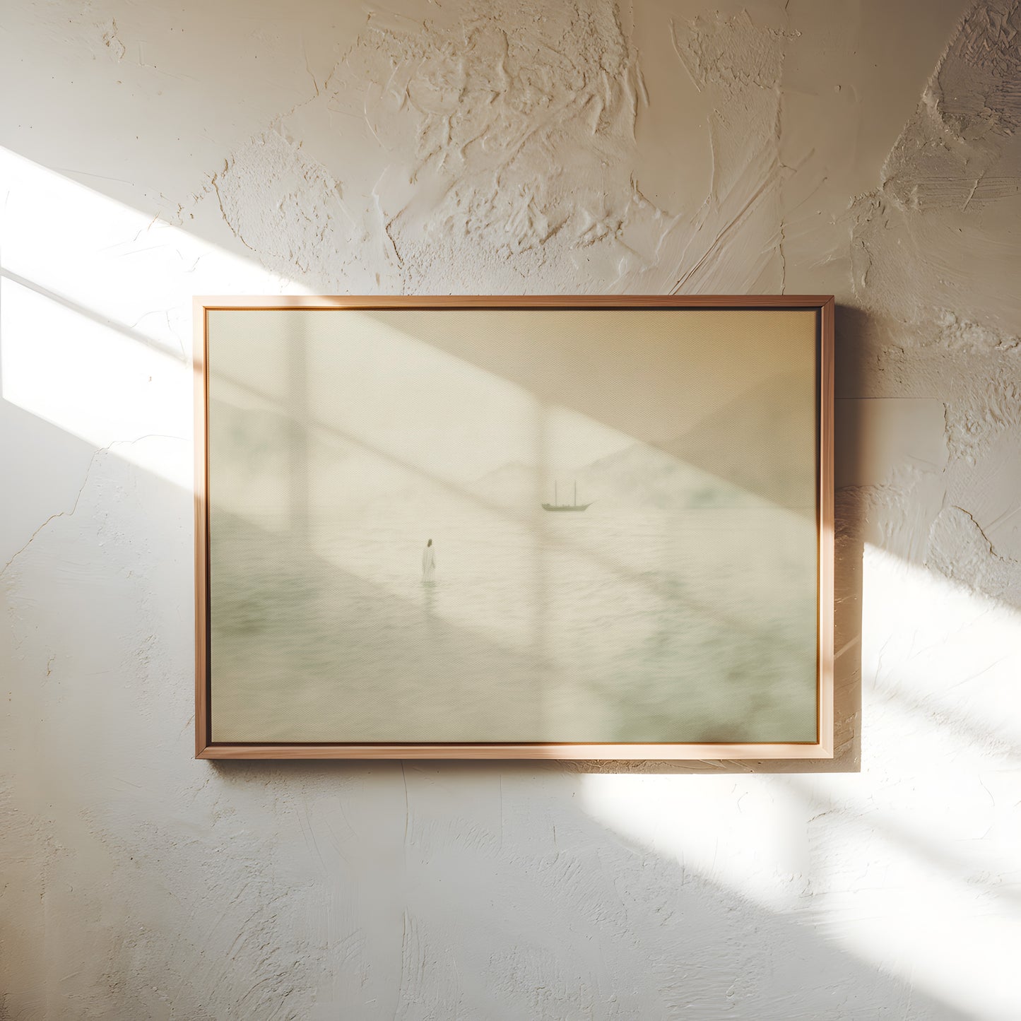 Jesus Walking on Water Vintage - Float Frame Canvas