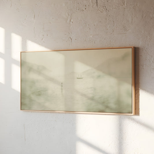 Jesus Walking on Water Vintage - Float Frame Canvas