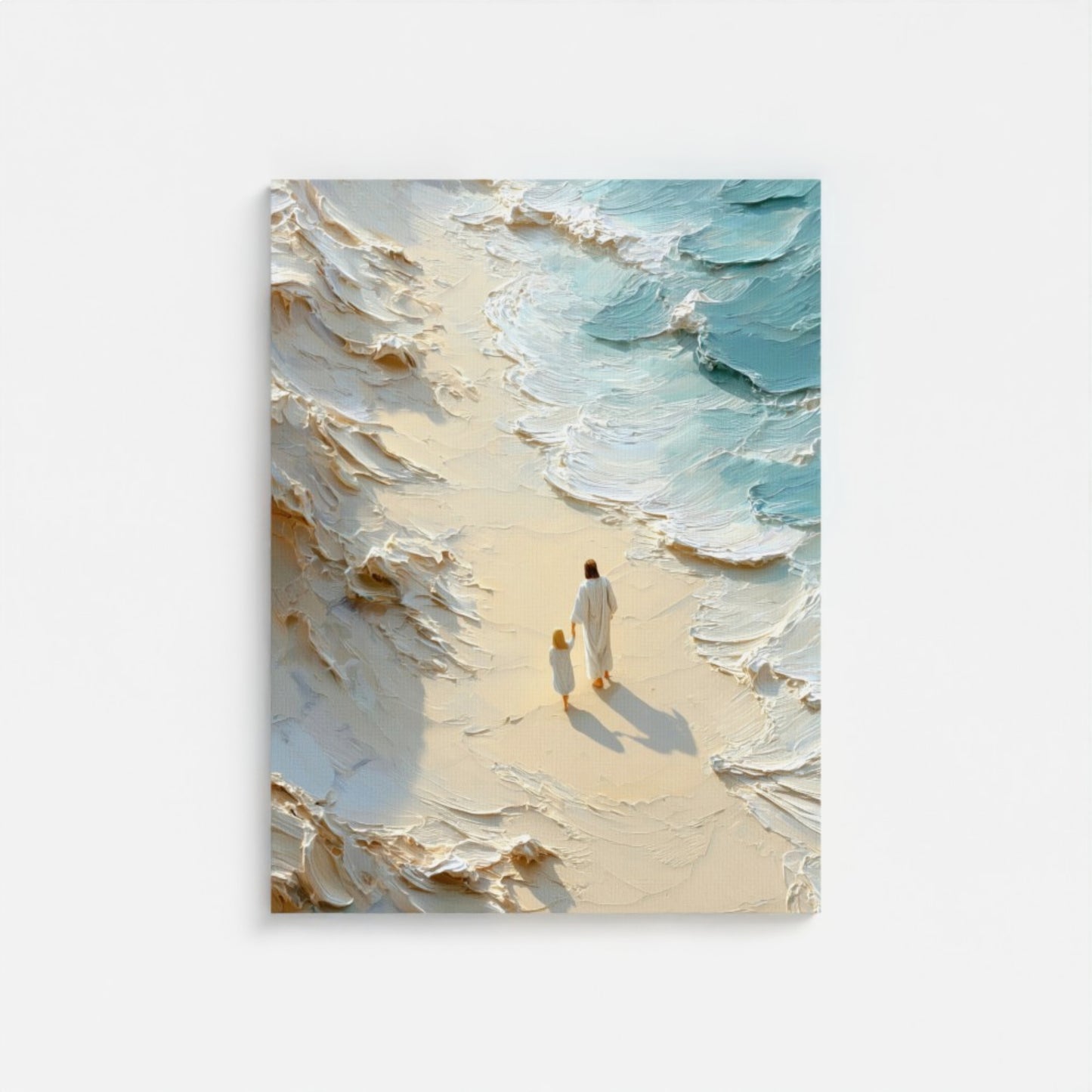 Camina conmigo - Chica rubia - Lienzo con marco flotante