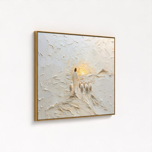 Buen Pastor - Lienzo con marco flotante