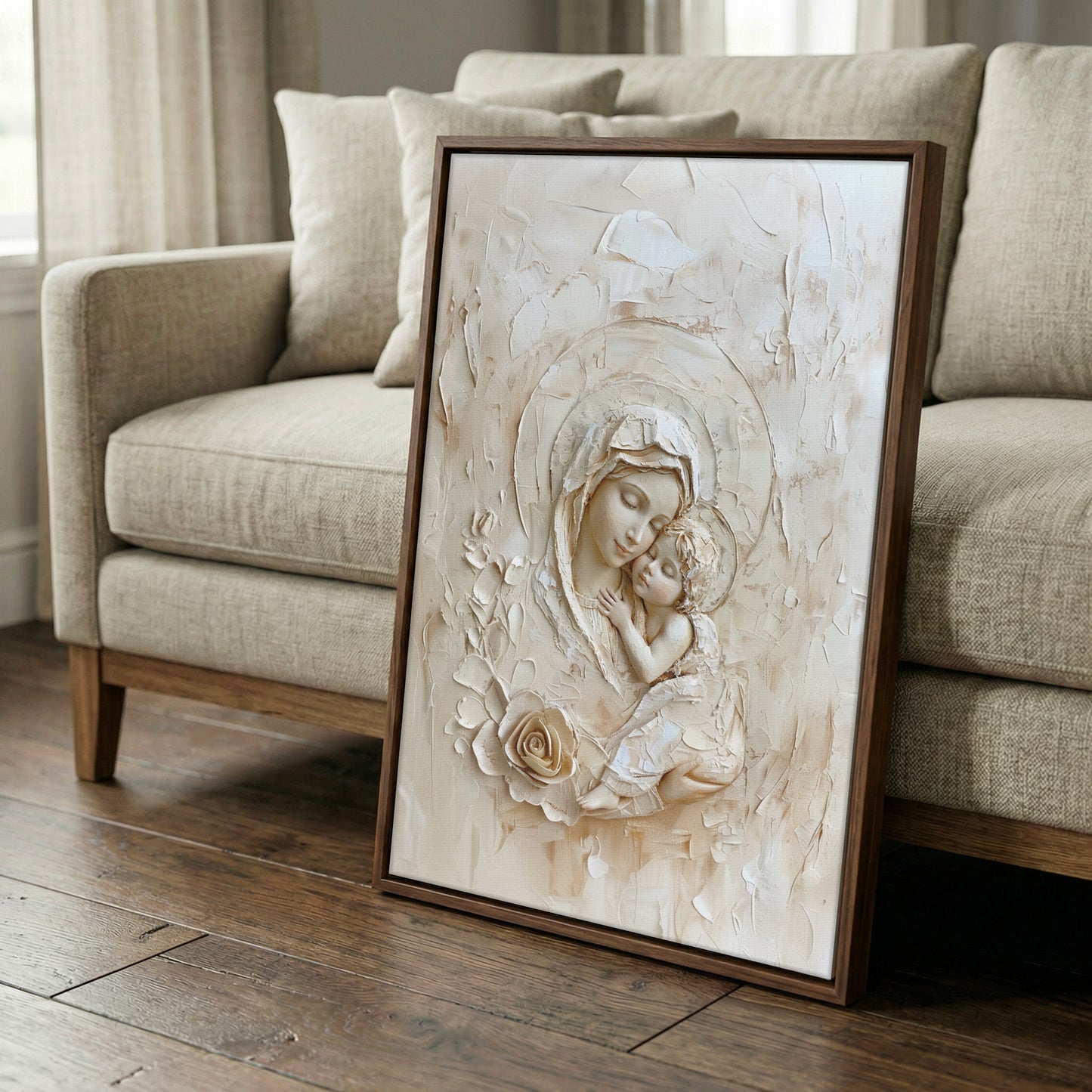 Blessed Virgin Mary - Mother of God- Float Frame Canvas