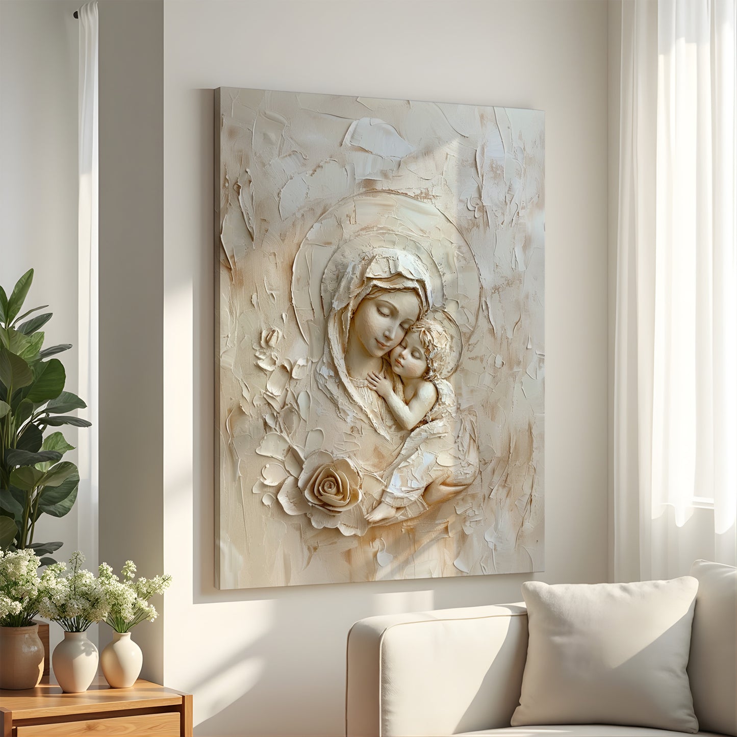 Blessed Virgin Mary - Mother of God- Float Frame Canvas