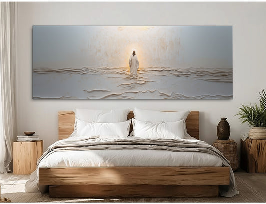 Jesús caminando sobre el agua - Lienzo estirado
