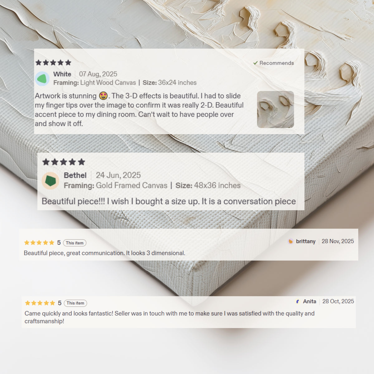 The Last Supper Abstract - Float Frame Canvas