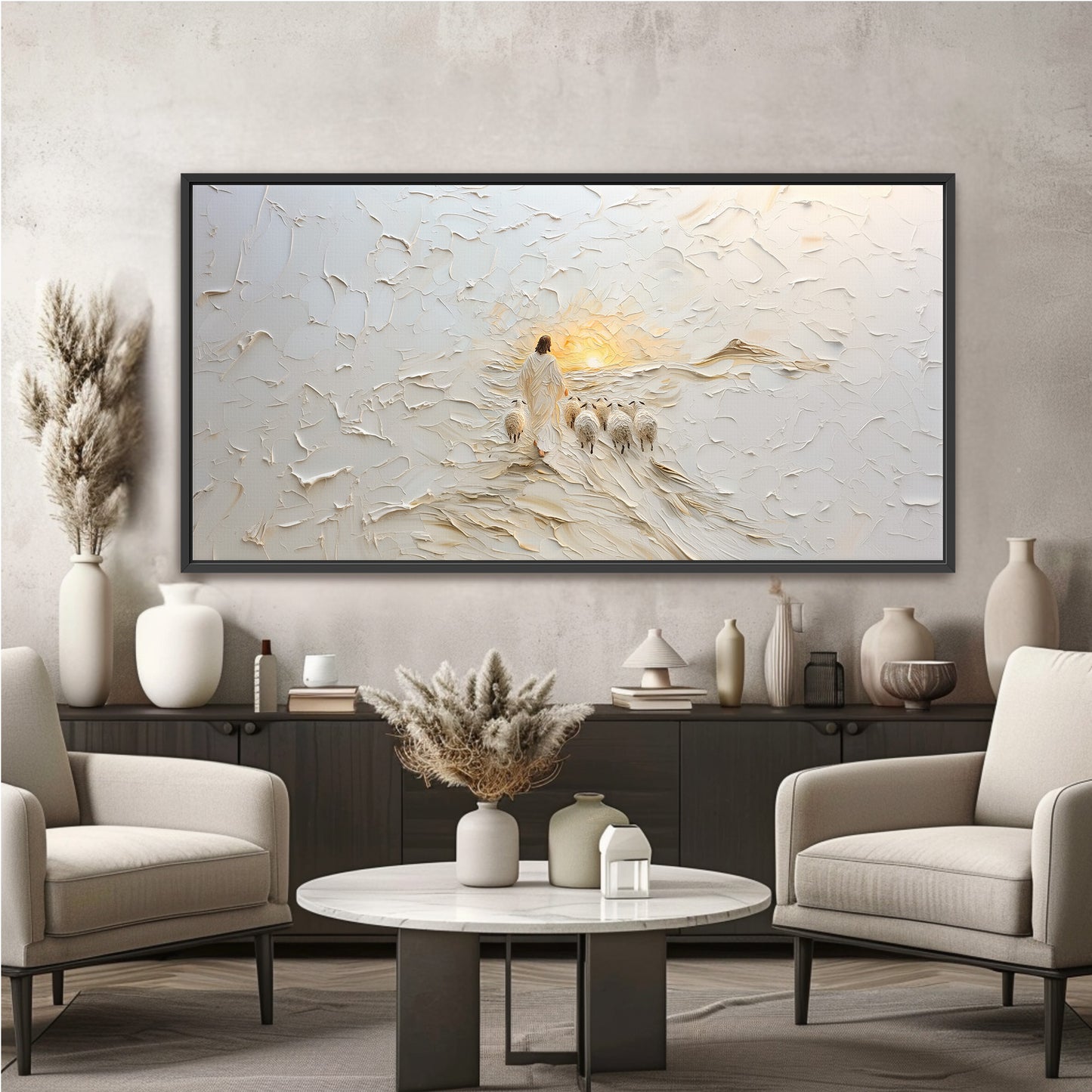 Good Shepherd Panoramic  - Float Frame Canvas