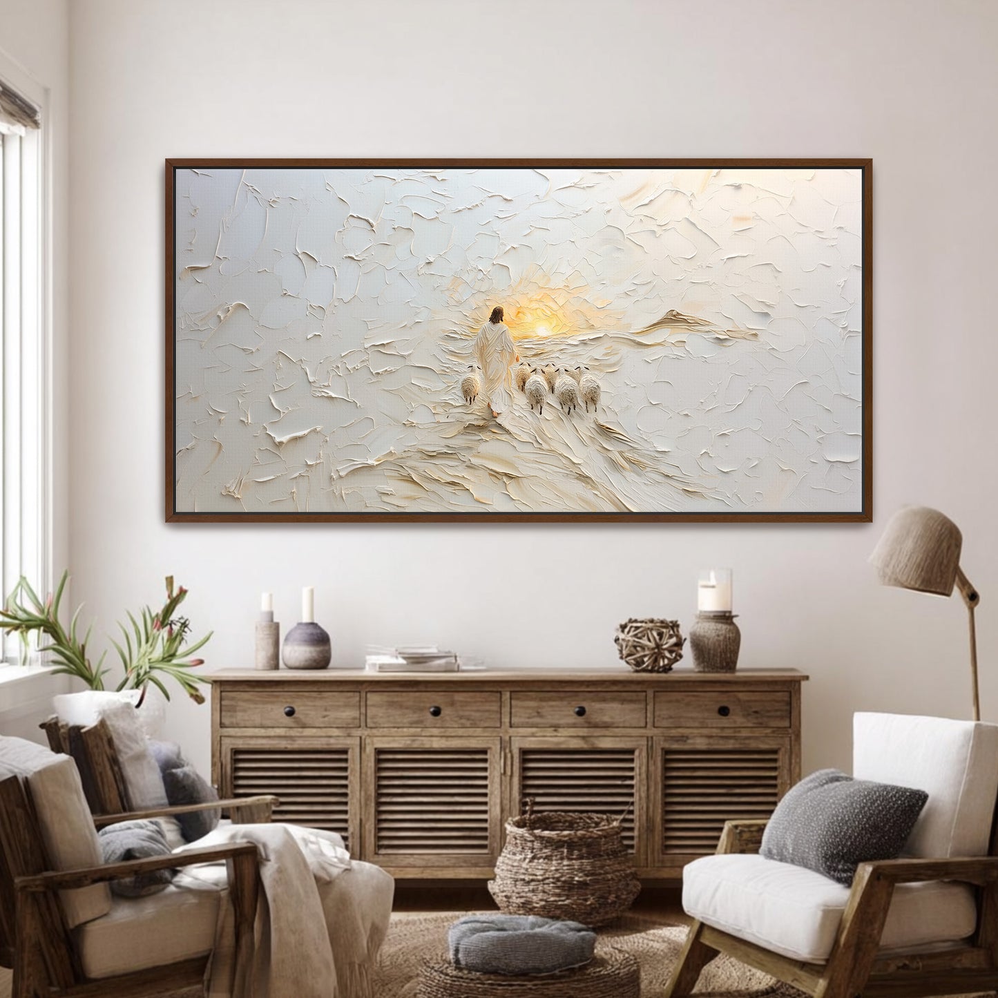Good Shepherd Panoramic  - Float Frame Canvas