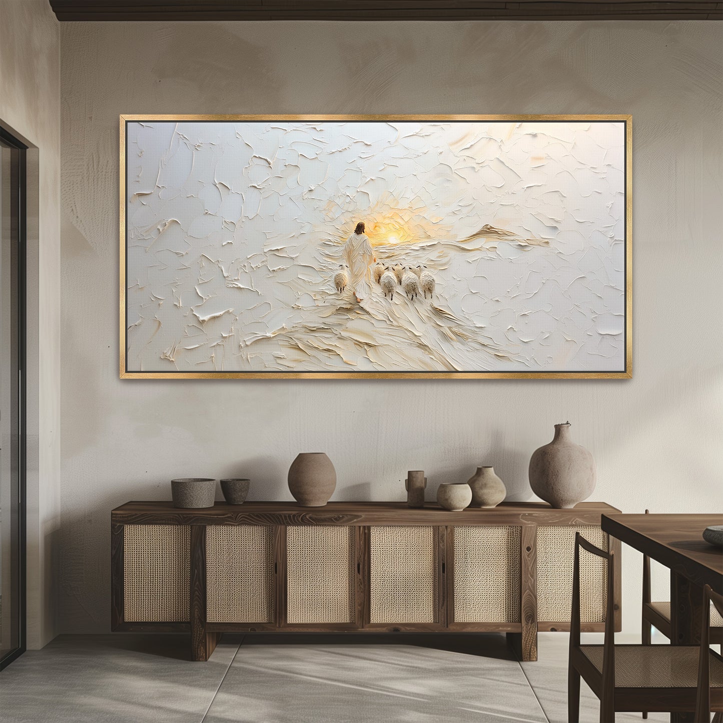 Good Shepherd Panoramic  - Float Frame Canvas