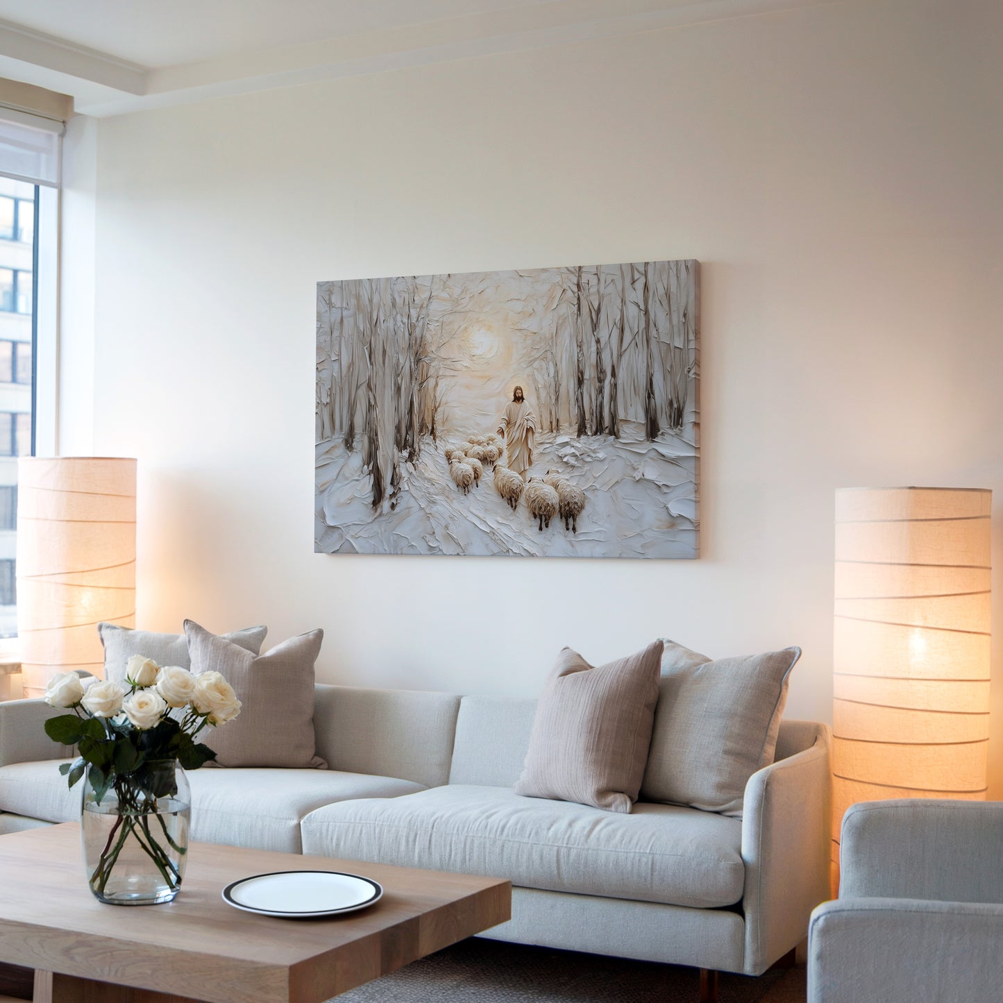 Cristo el Buen Pastor - Lienzo estirado