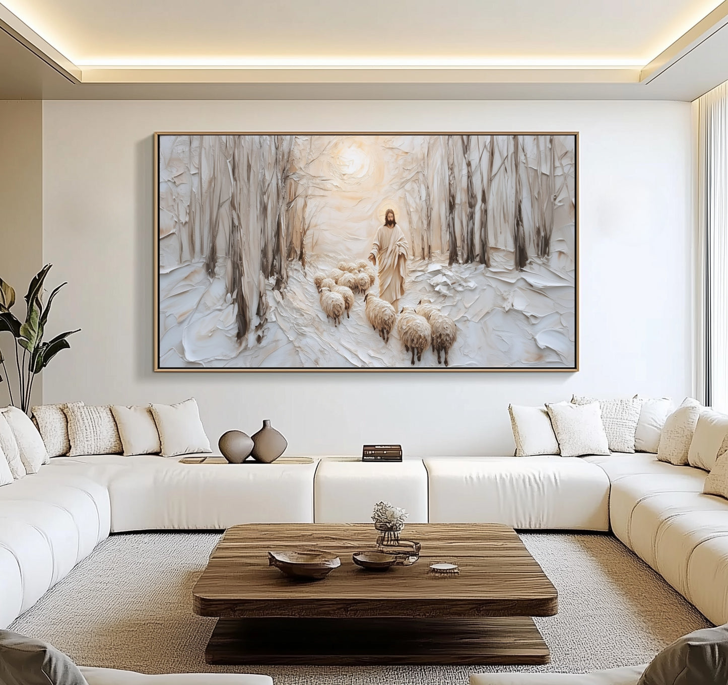 Cristo el Buen Pastor - Lienzo estirado