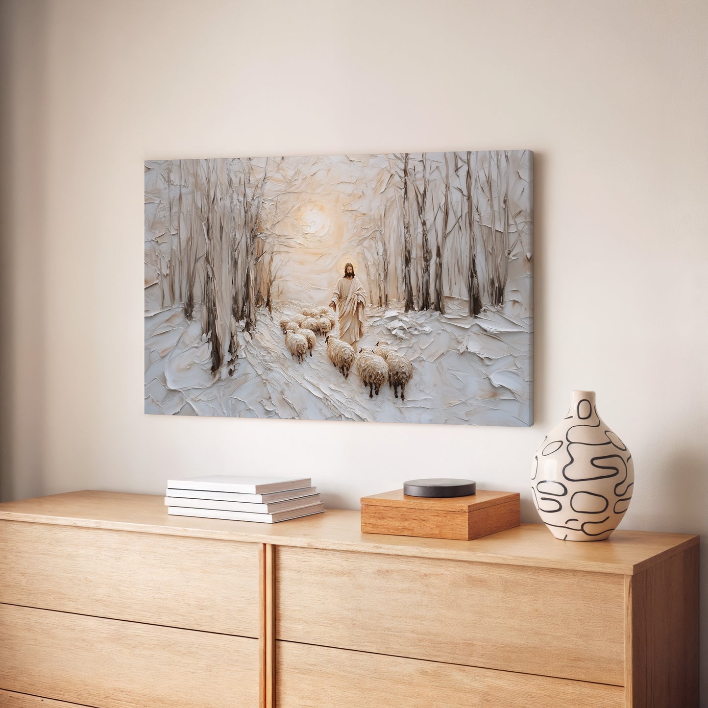Cristo el Buen Pastor - Lienzo estirado