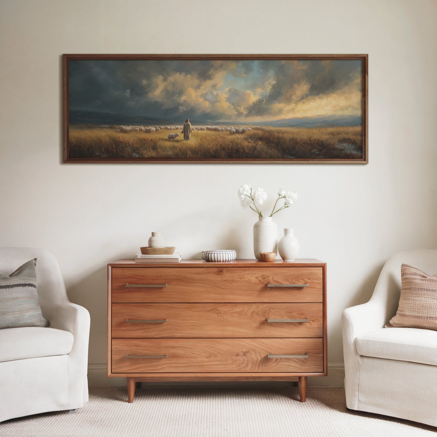 Good Shepherd Jesus - Float Frame Canvas