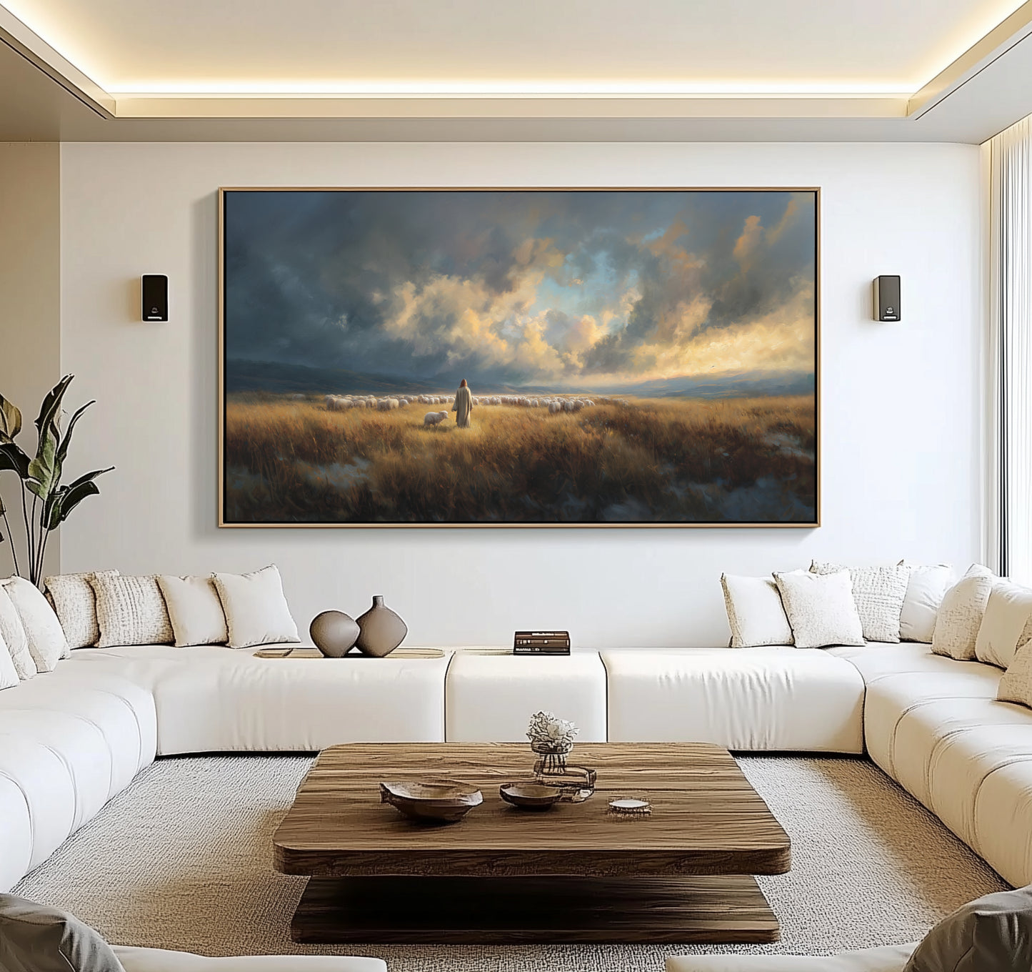 Good Shepherd Jesus - Float Frame Canvas