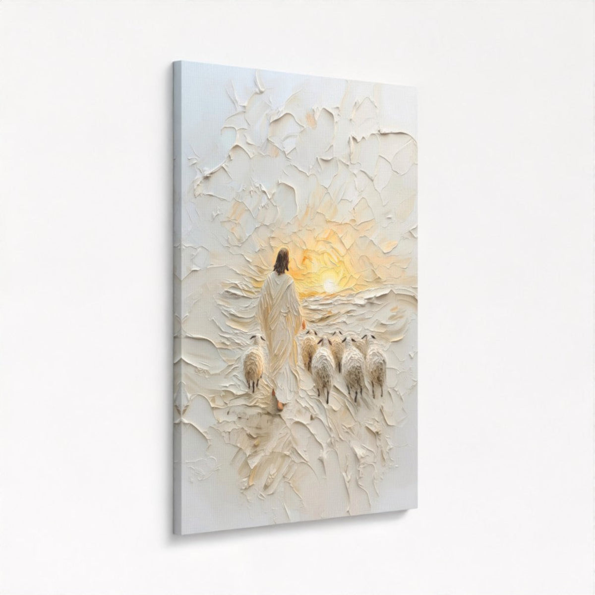 Good Shepherd Jesus Portrait - Stretched Canvas