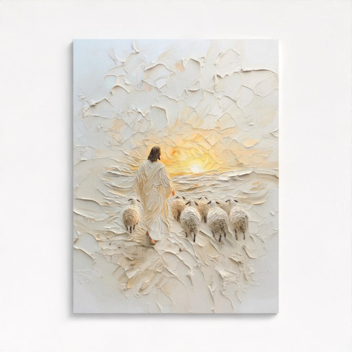 Good Shepherd Jesus Portrait - Stretched Canvas