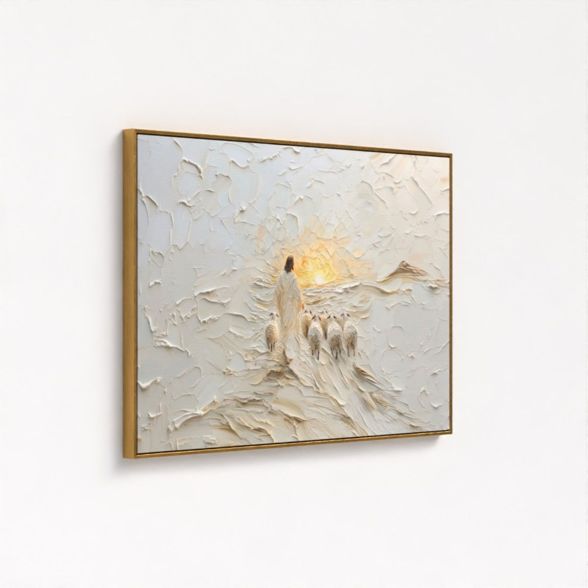 Good Shepherd Jesus Leaves the 99 - Float Frame Canvas