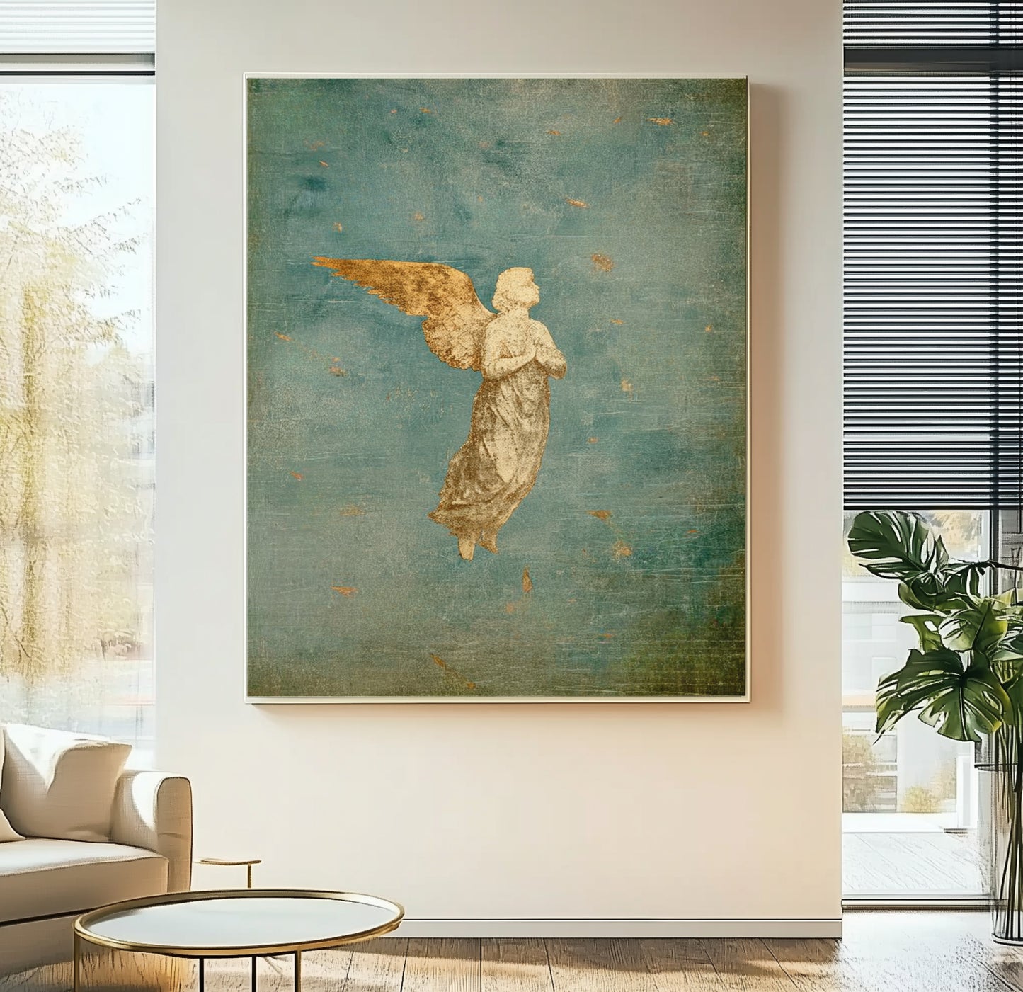 Guardian Angel - PSALM 91- Float Frame Canvas