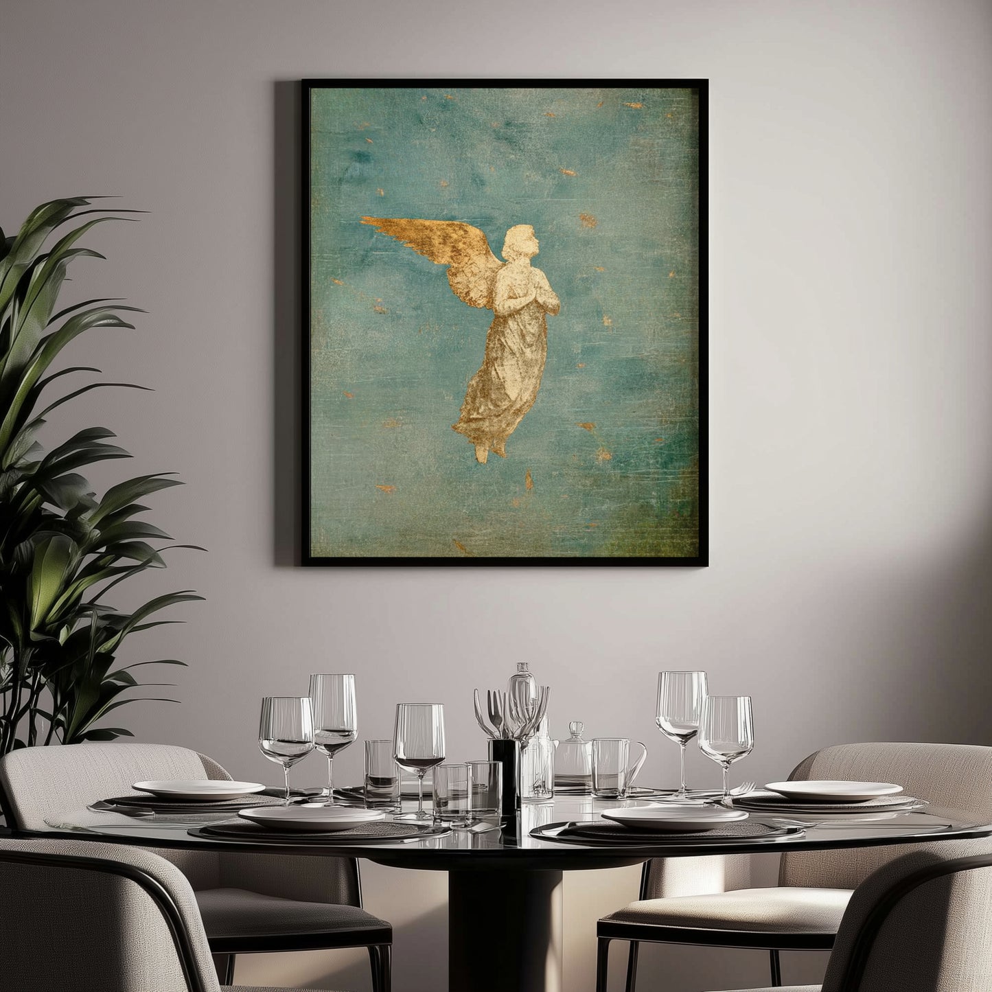 Guardian Angel - PSALM 91- Float Frame Canvas