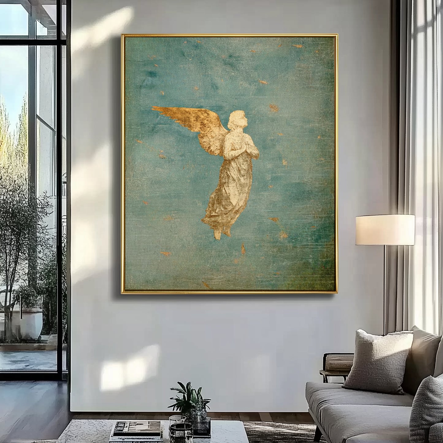 Guardian Angel - PSALM 91- Float Frame Canvas