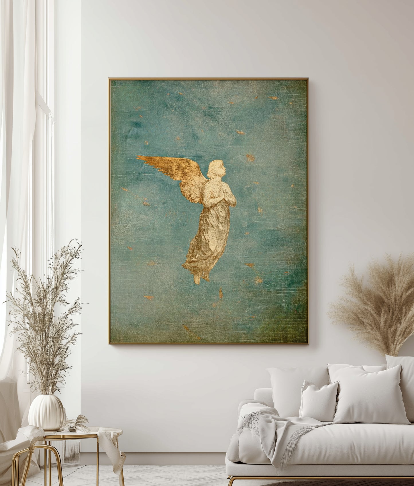 Guardian Angel - PSALM 91- Float Frame Canvas