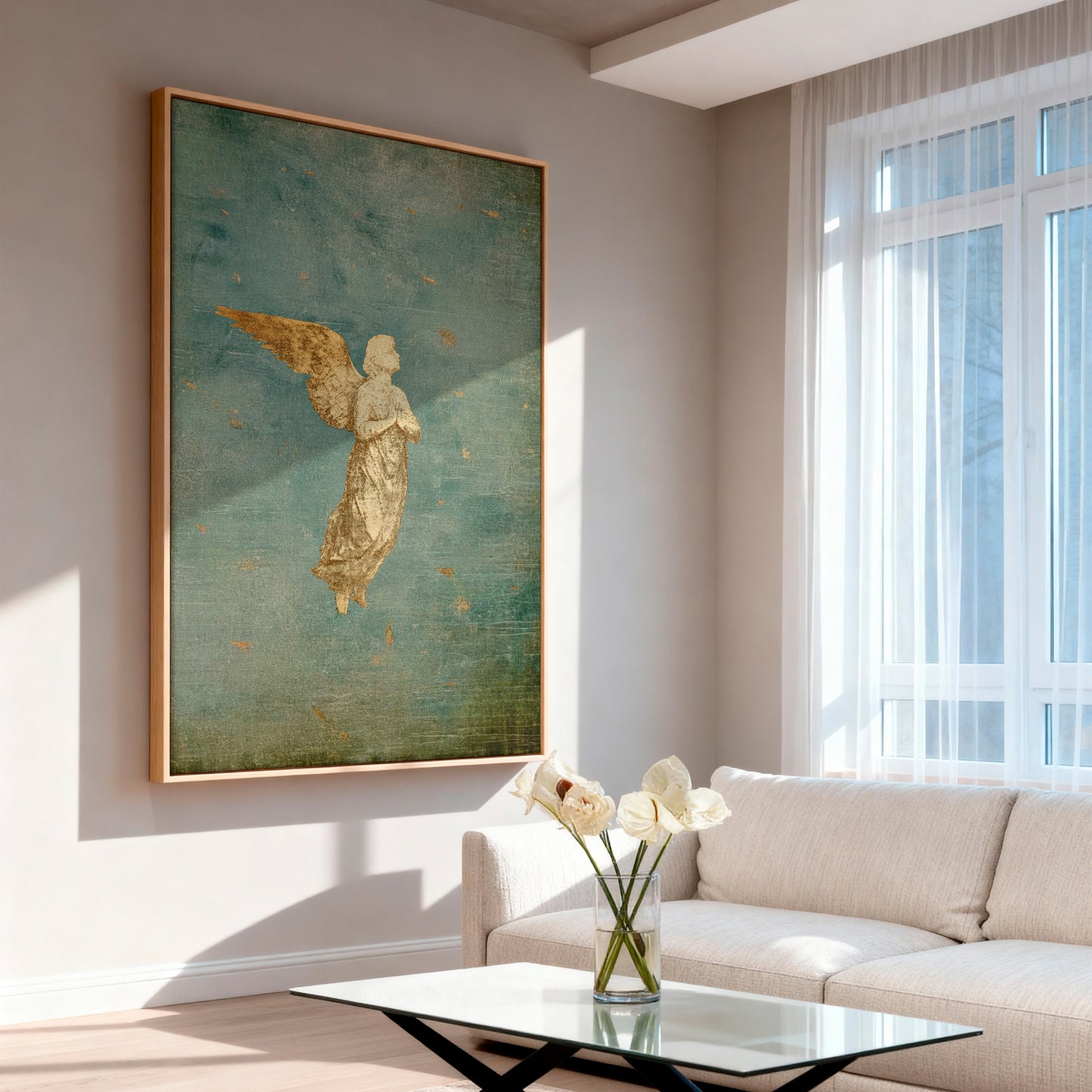 Guardian Angel - PSALM 91- Float Frame Canvas