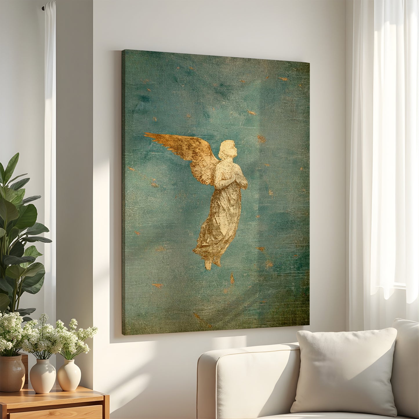 Guardian Angel - PSALM 91- Float Frame Canvas