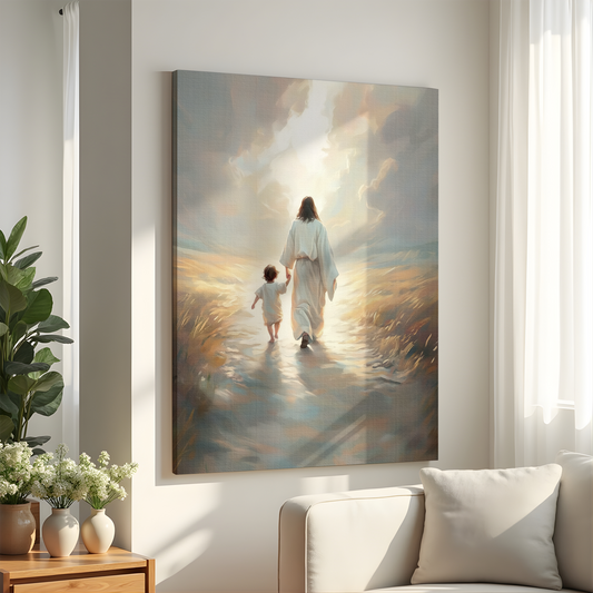 I'll Walk With You Jesus - Stretched Canvas