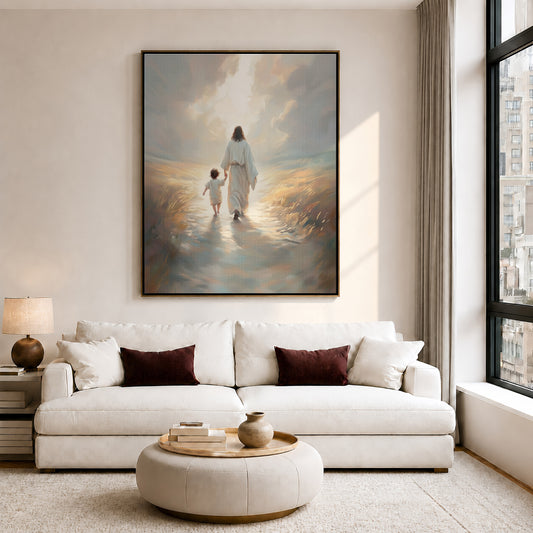 I'll Walk With You Jesus - Float Frame Canvas