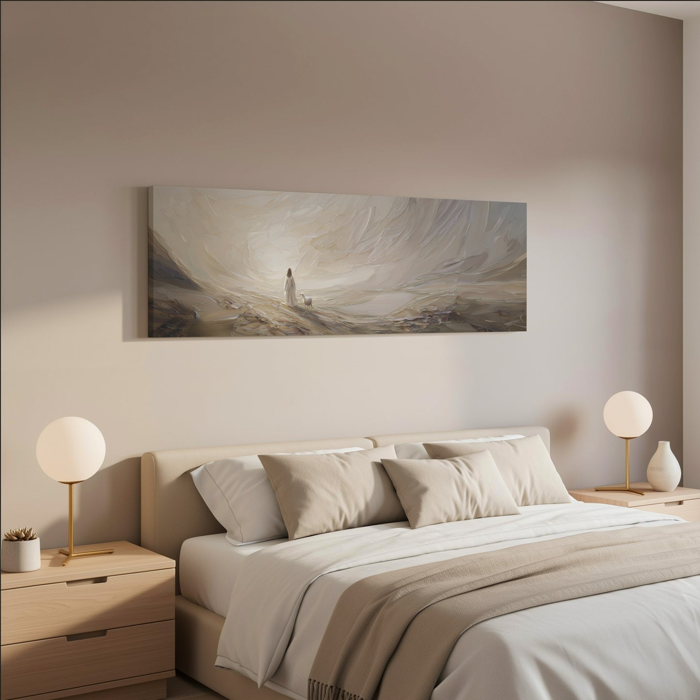 Jesús deja el 99 abstracto - Lienzo estirado