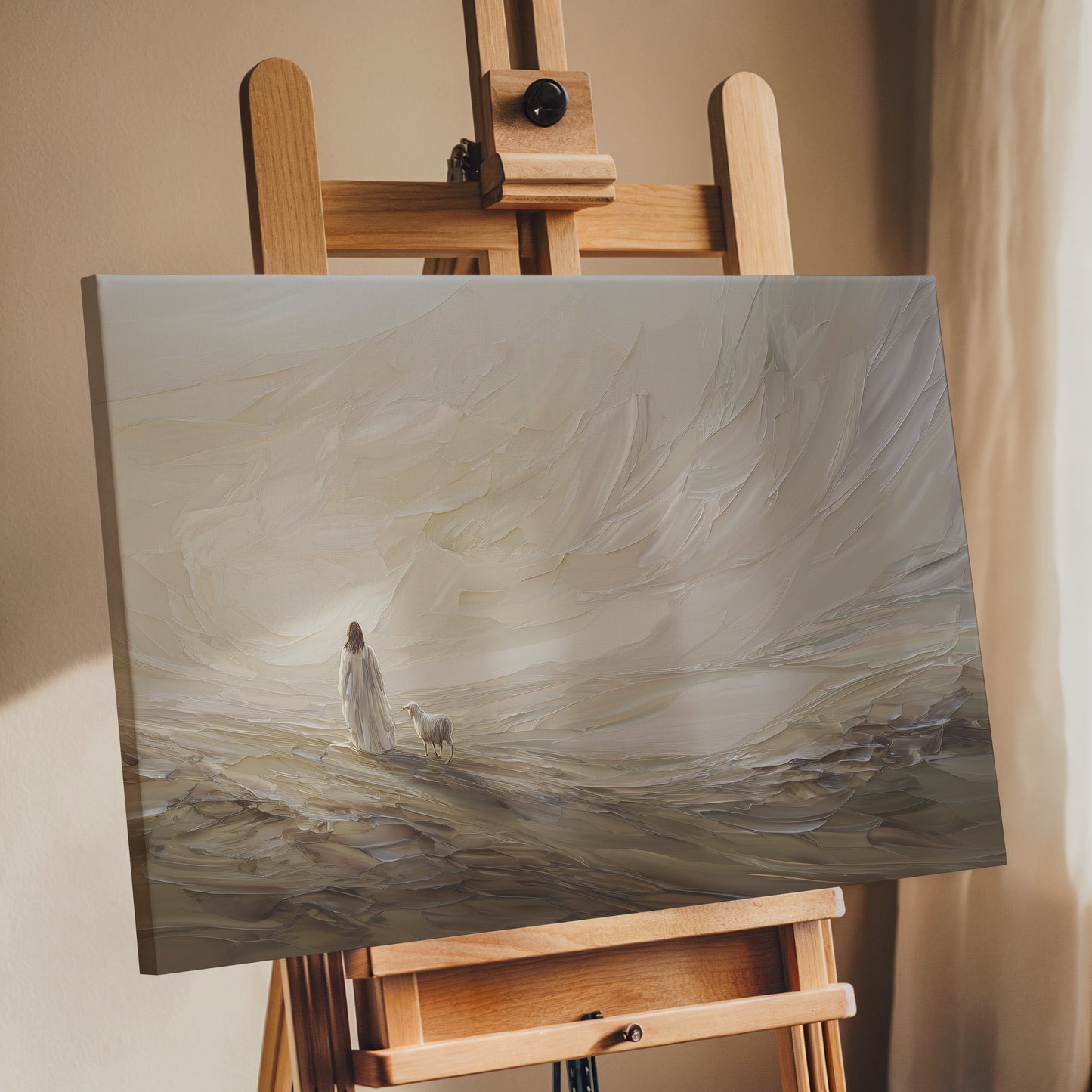 Jesús deja el 99 abstracto - Lienzo estirado