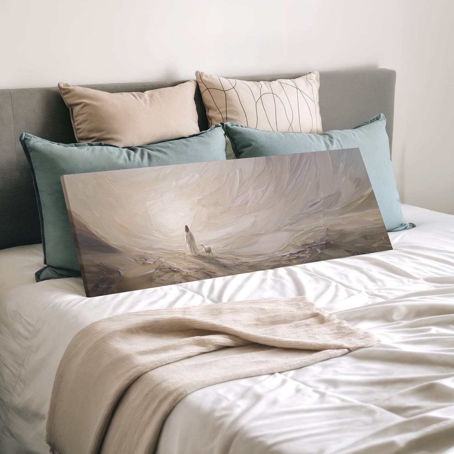 Jesús deja el 99 abstracto - Lienzo estirado