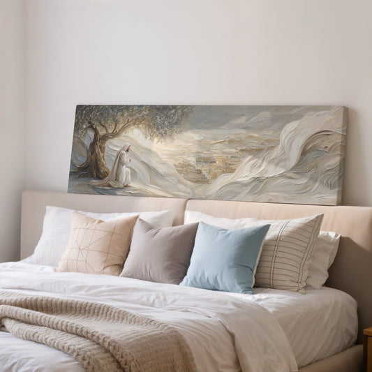 Jesus Praying in the Garden Abstract - Stretched Canvas