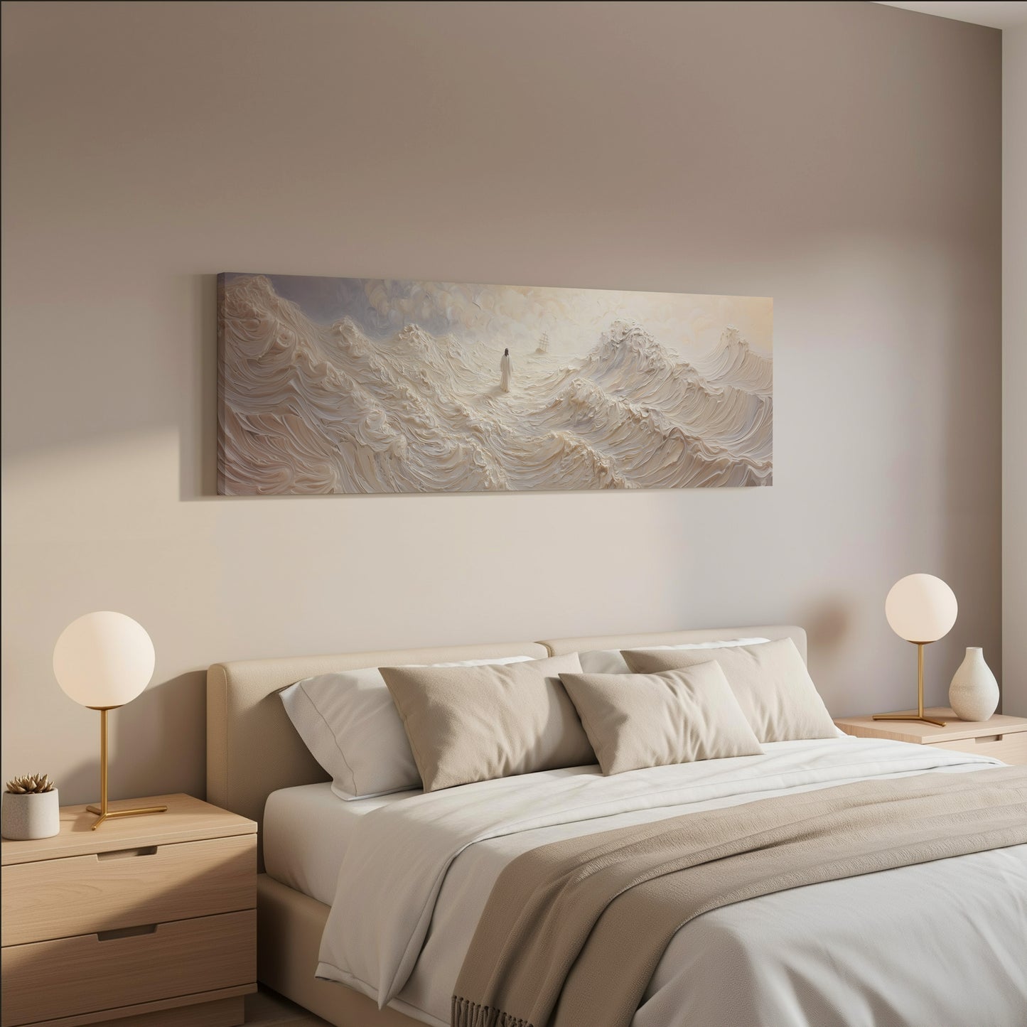 Jesus calms the storm - Float Frame Canvas