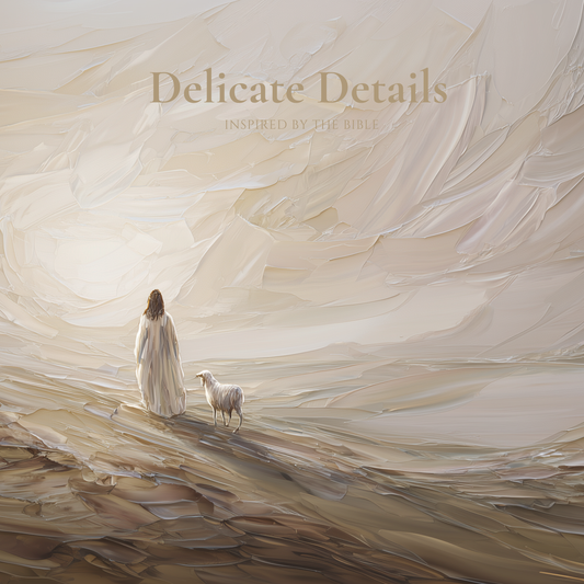 Jesús deja el 99 abstracto - Lienzo con marco flotante